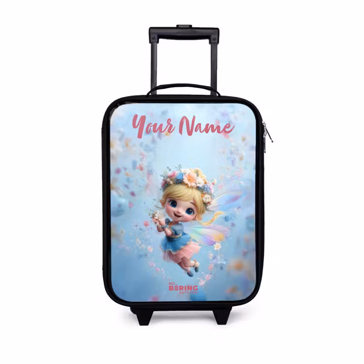 Children's suitcase with name - Butterfly Fairy in Flower Air — 1
