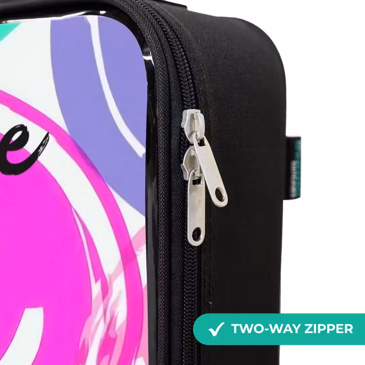 Children's suitcase with name - Colorful explosion of smiles — 5