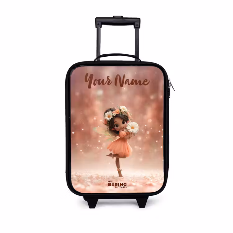 Children's suitcase with name - Fairy with daisies — 1