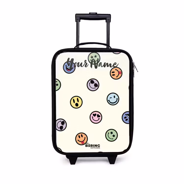Children's suitcase with name - Playful smiley mix — 1