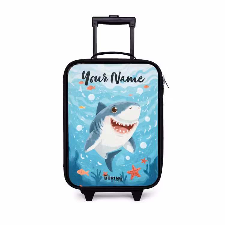 Children's suitcase with name - Shark - Water - Sea — 1