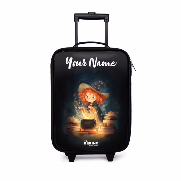Children's suitcase with name - Witch with Sparkling Magic Potion — 1