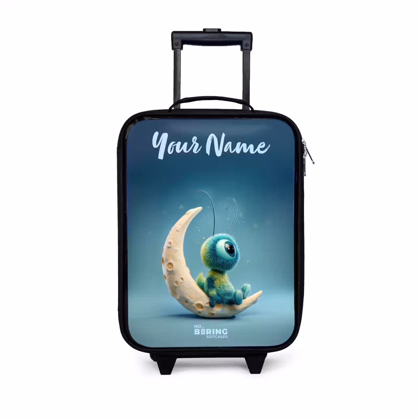 Children's suitcase with name - Dreamy Creature on the Moon — 1