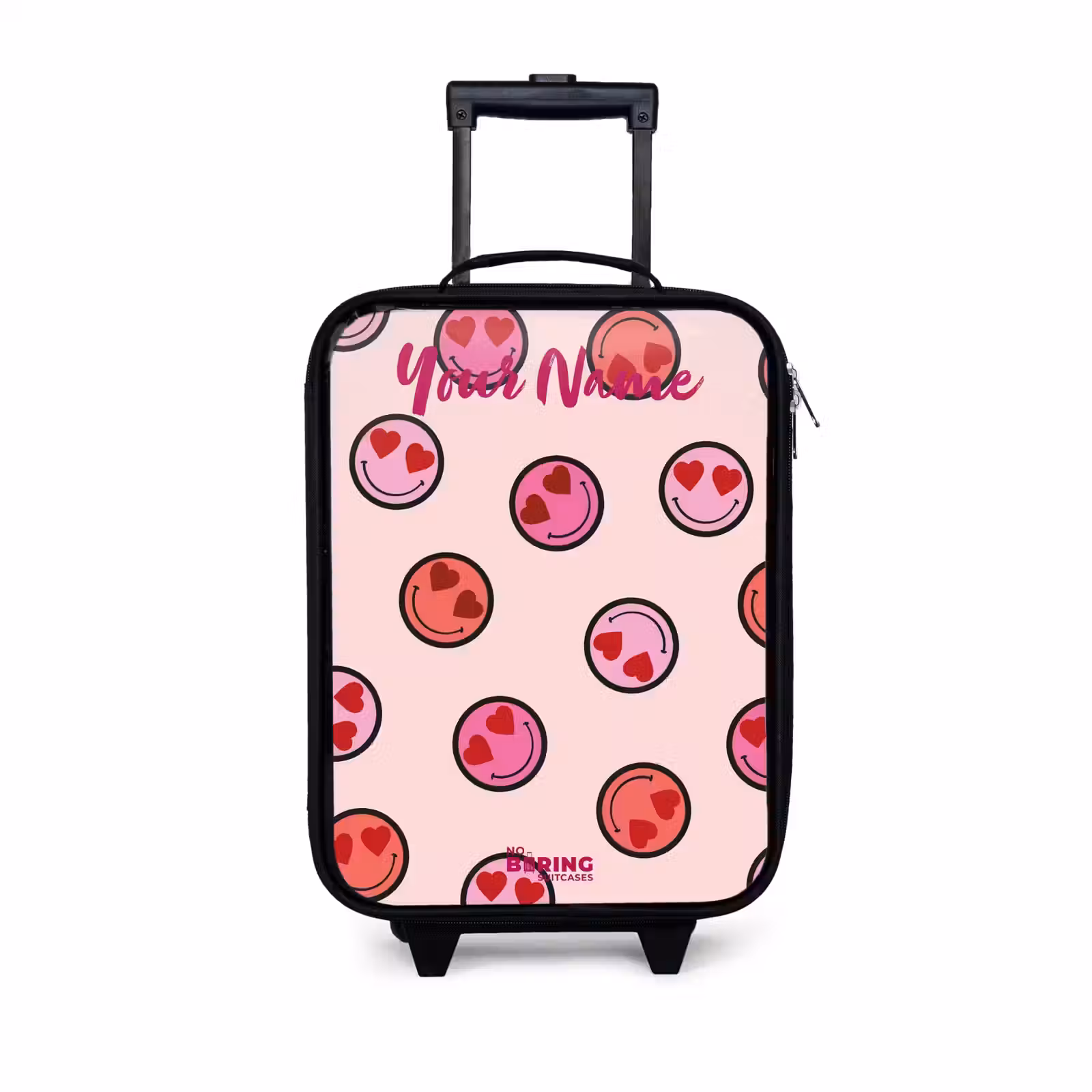Children's suitcase with name - Heart - Smiley - Pattern — 1