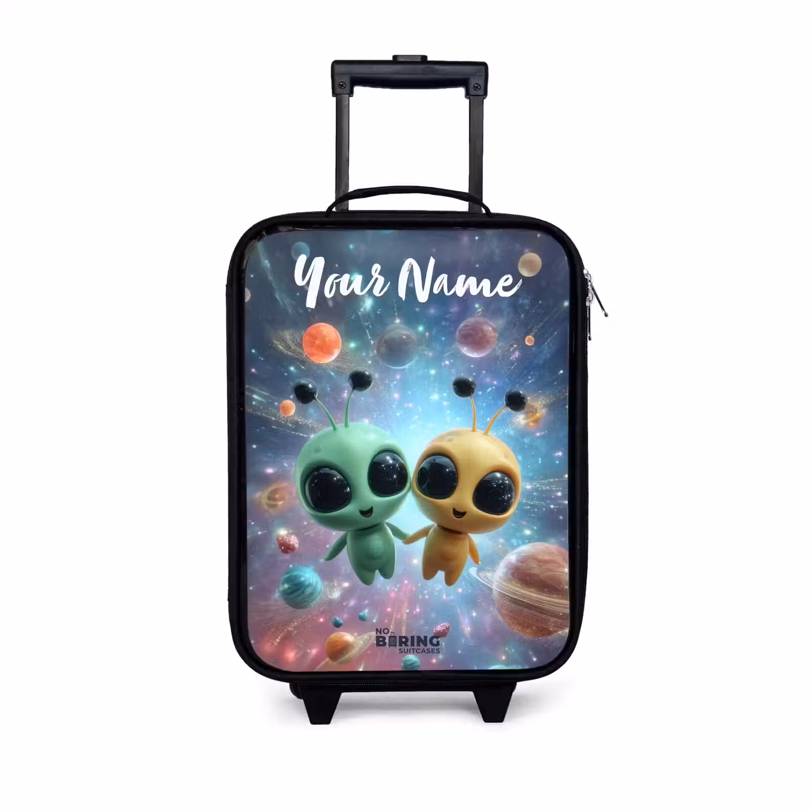 Children's suitcase with name - Merry alien friends — 1