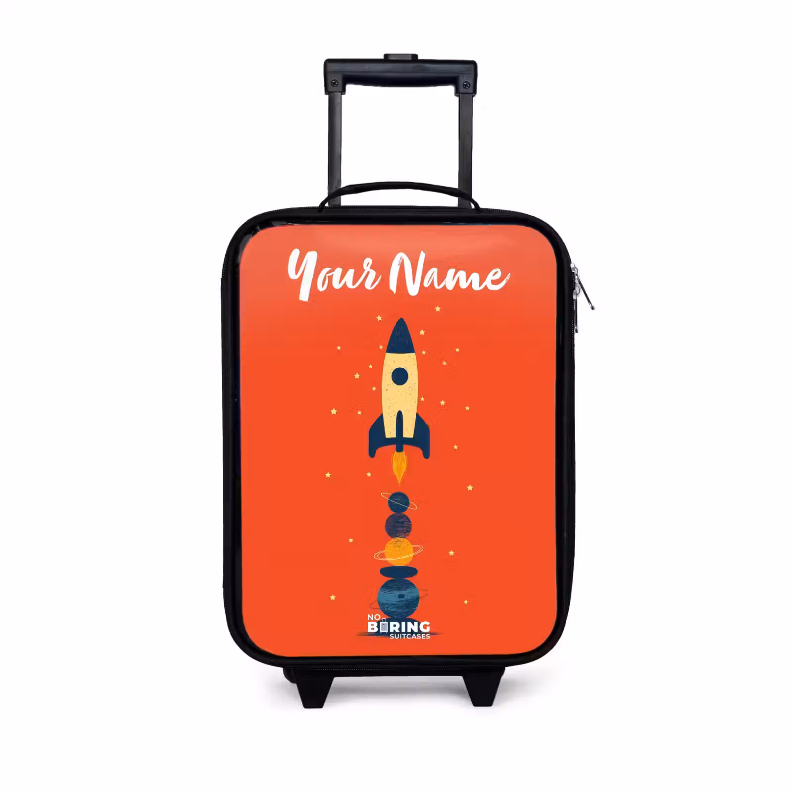Children's suitcase with name - Rocket - Stars - Planets — 1