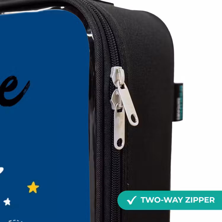 Children's suitcase with name - Dino - Planet - Star - Blue — 5