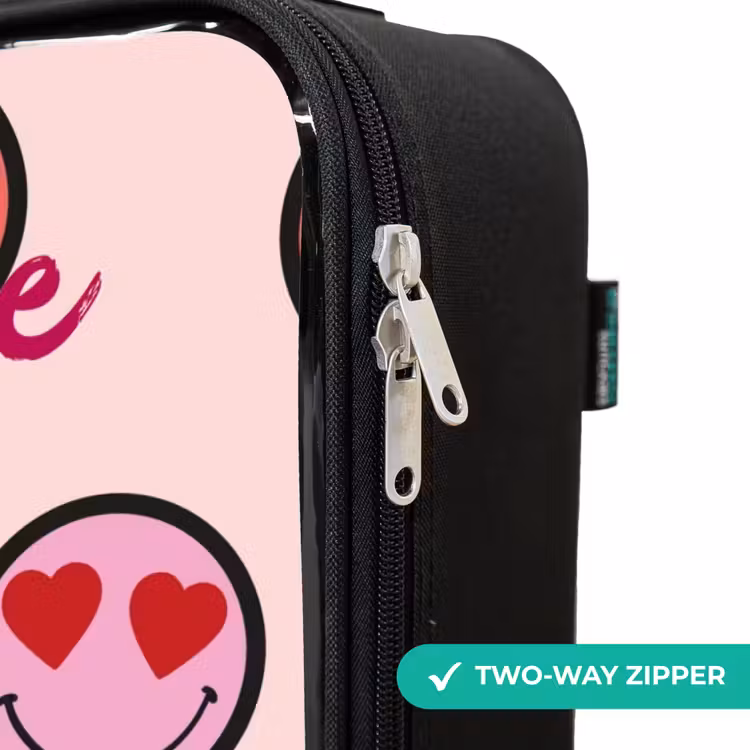 Children's suitcase with name - Heart - Smiley - Pattern — 5