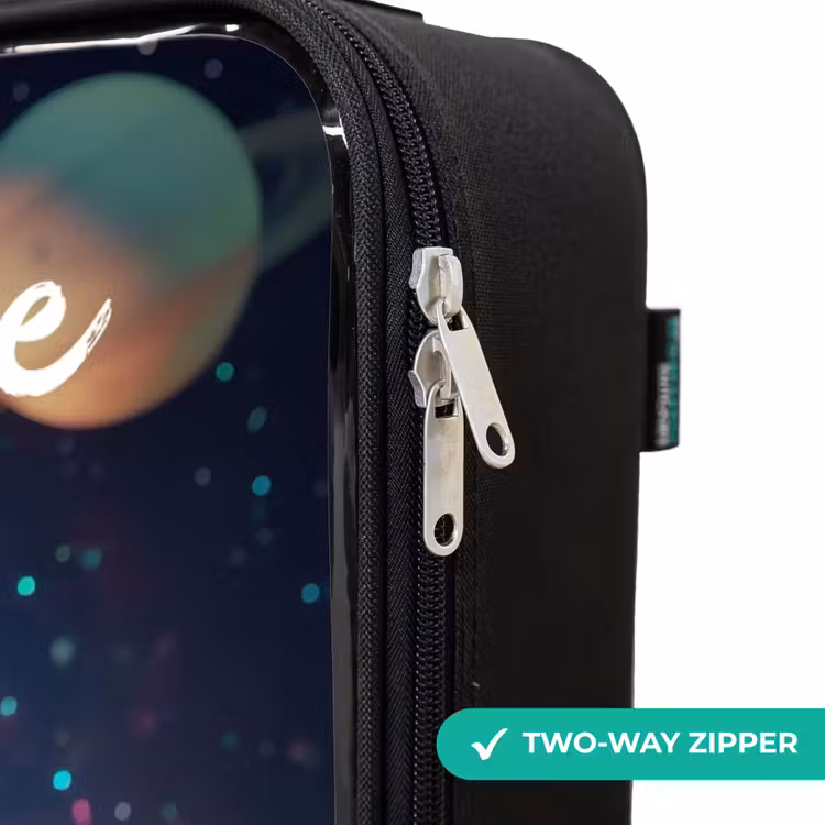 Children's suitcase with name - Merry alien creature — 5