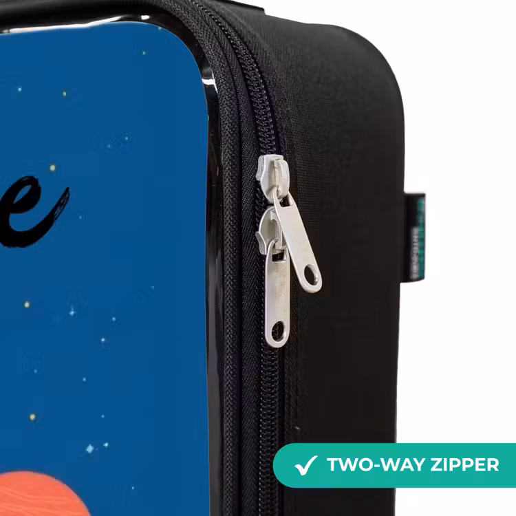 Children's suitcase with name - Rocket - Planet - Stars - Multicolored — 5