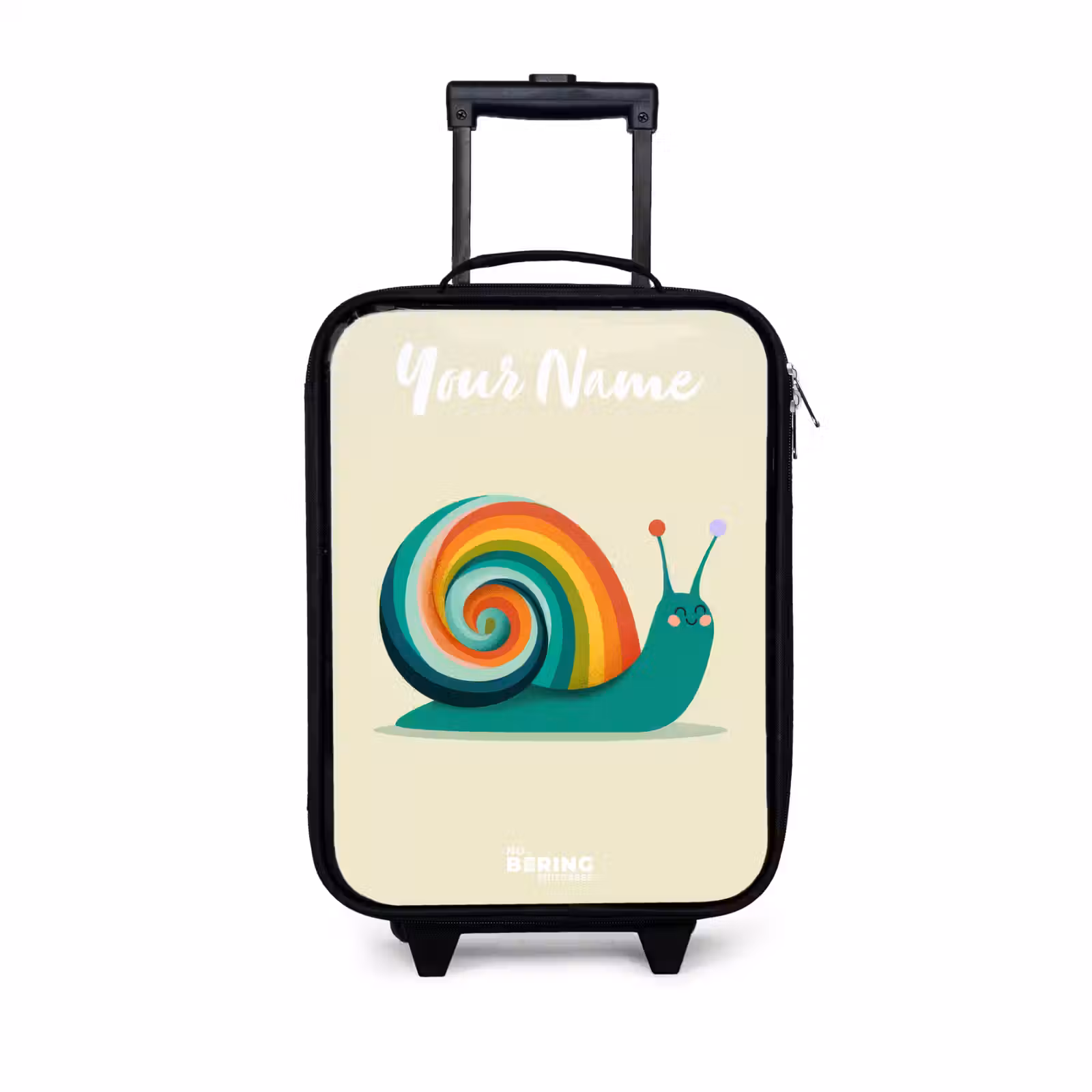 Children's suitcase with name - Snail - Rainbow - Colorful — 1