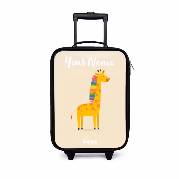 Children's suitcase with name - Giraffe - Animal - Colorful — 1