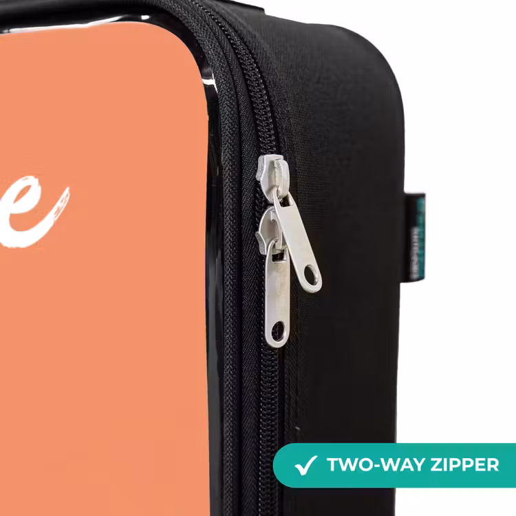 Children's suitcase with name - Panda - Sleeping - Orange — 5