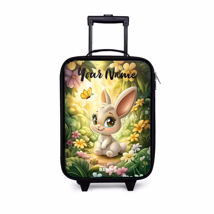 Children's suitcase with name - Rabbit - Sunlight - Fairytale - Butterfly — 1