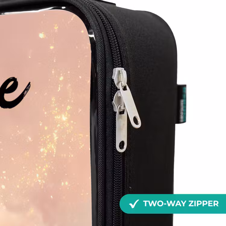 Children's suitcase with name - Unicorn - Clouds - Pink — 5