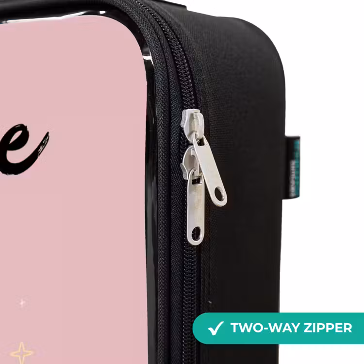 Children's suitcase with name - Unicorn - Pink - Flowers — 5