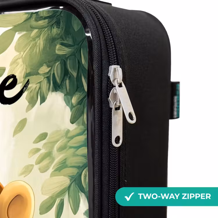 Children's suitcase with name - Zebra - Monkey - Waterfall - Rocks — 5
