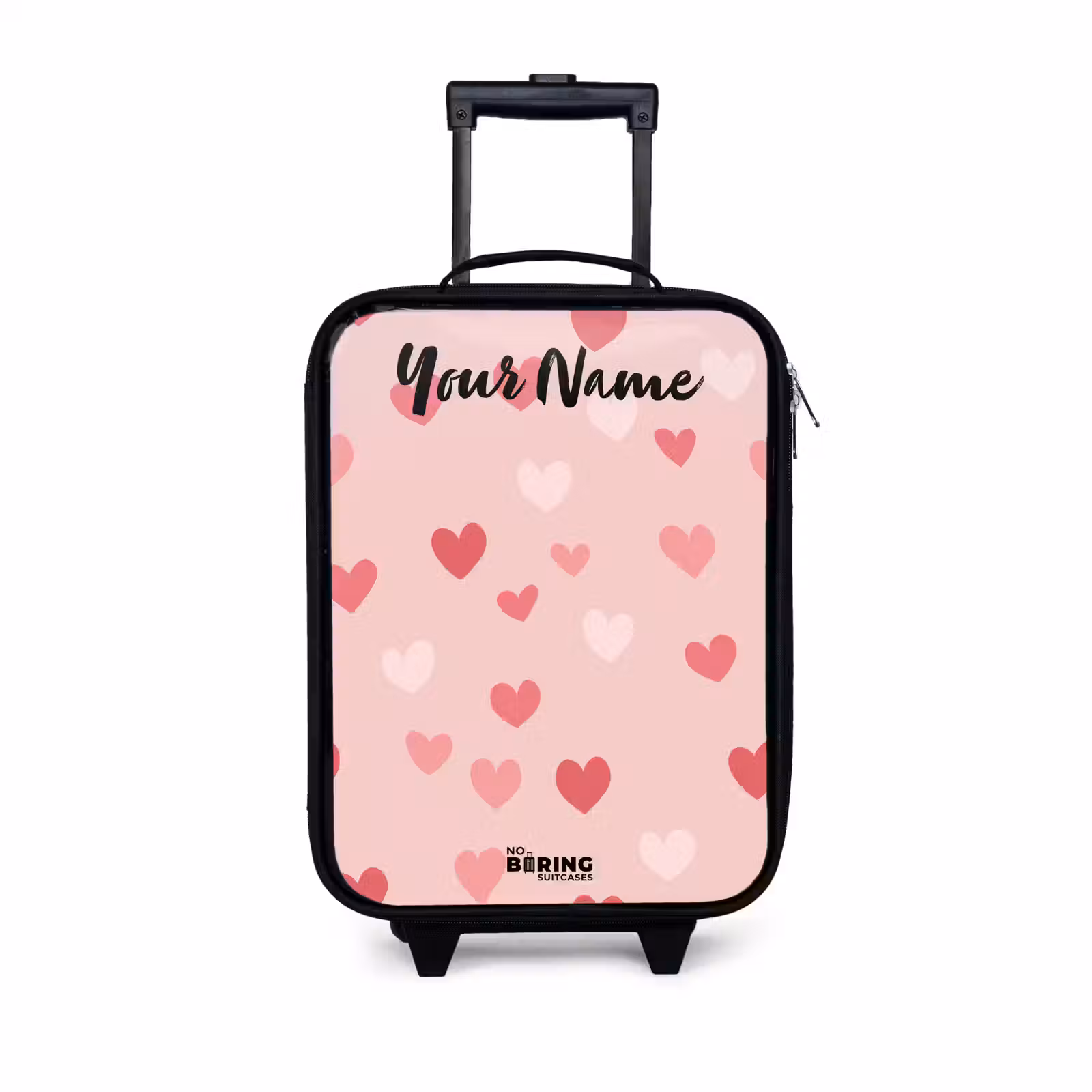 Children's suitcase with name - Hearts - Pattern - Pink — 1