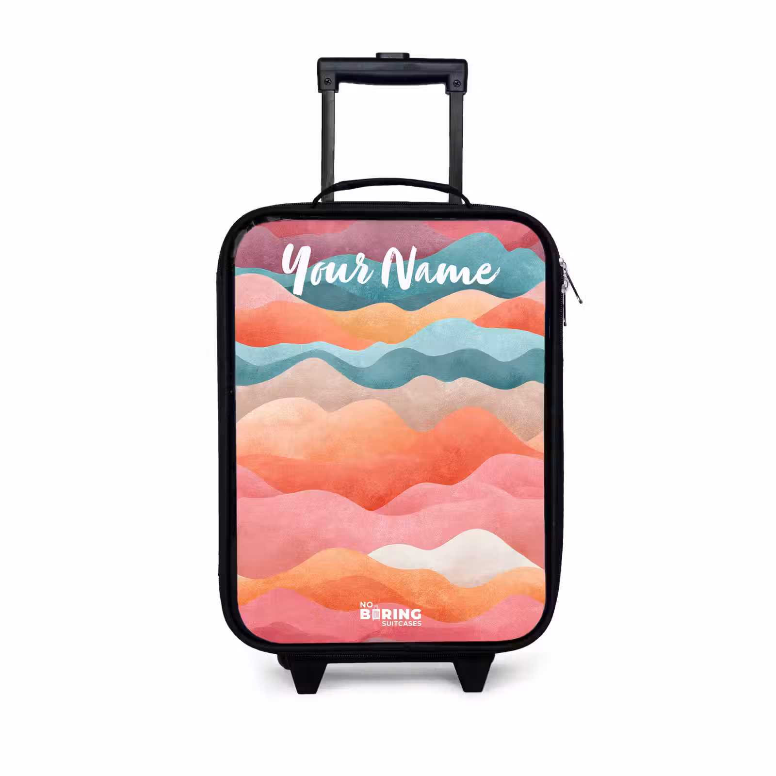 Children's suitcase with name - Waves - Colorful - Abstract — 1