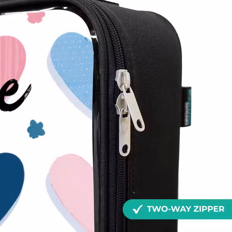 Children's suitcase with name - Hearts - Pastel - Pattern — 5