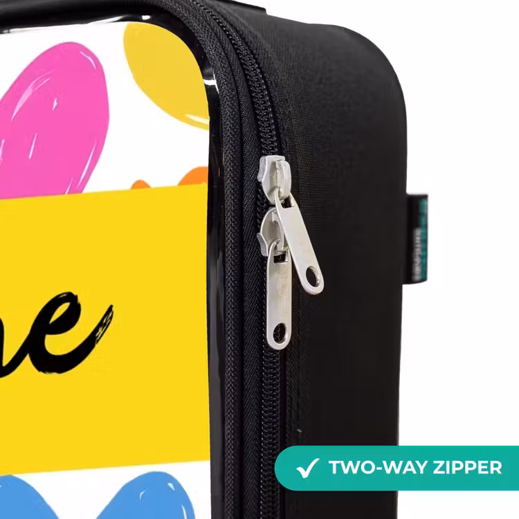 Children's suitcase with name - Hearts - Pattern - Colorful — 5