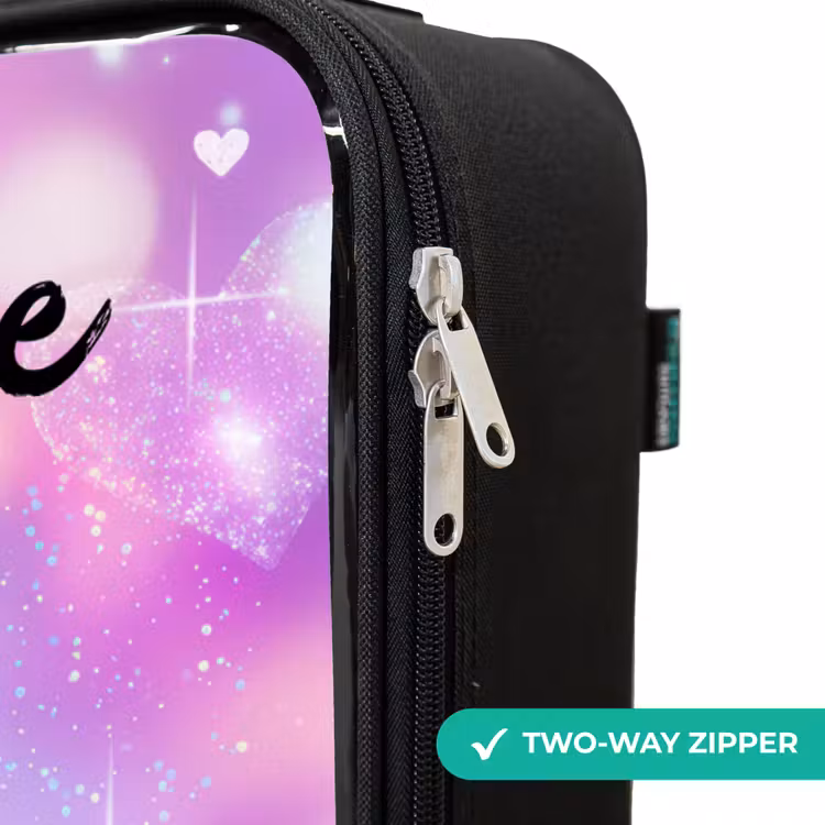 Children's suitcase with name - Light - Rainbow - Hearts — 5