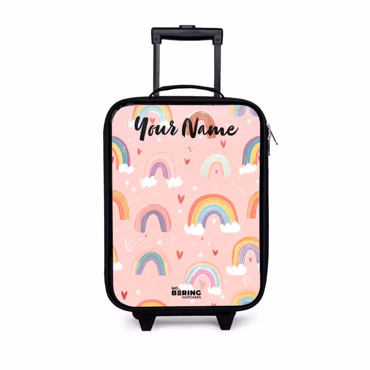 Children's suitcase with name - Rainbow - Pattern - Pastel — 1
