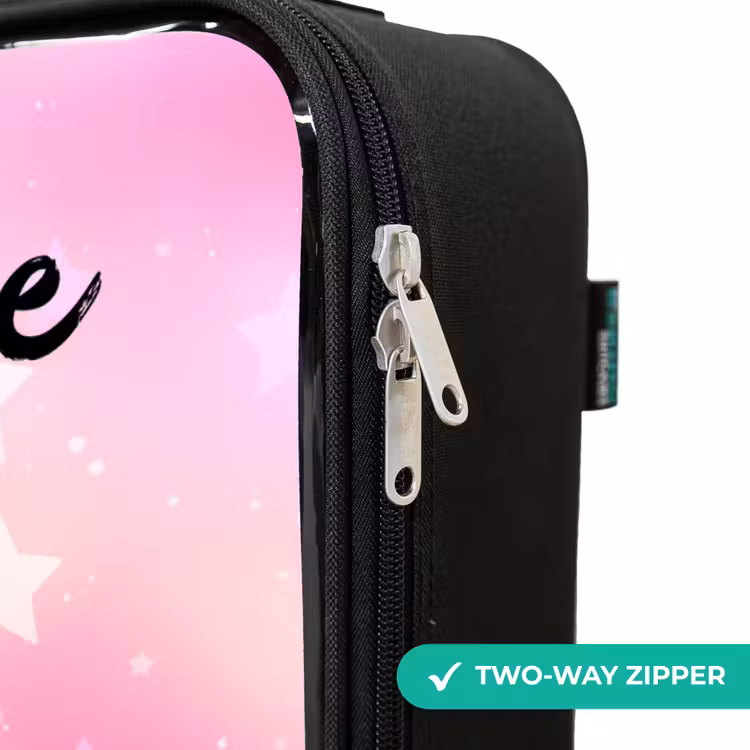 Children's suitcase with name - Stars - Pink - Blue — 5