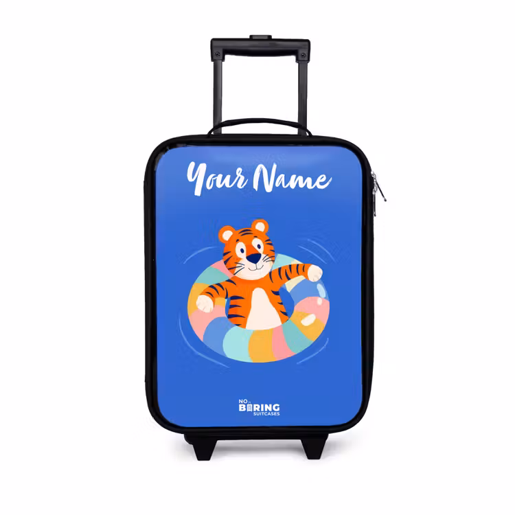 Children's suitcase with name - Tiger - Swimming Band - Water — 1