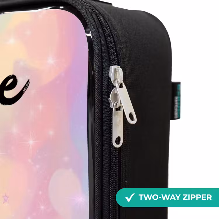 Children's suitcase with name - Unicorn - Glitter - Rainbow - Pastel — 5