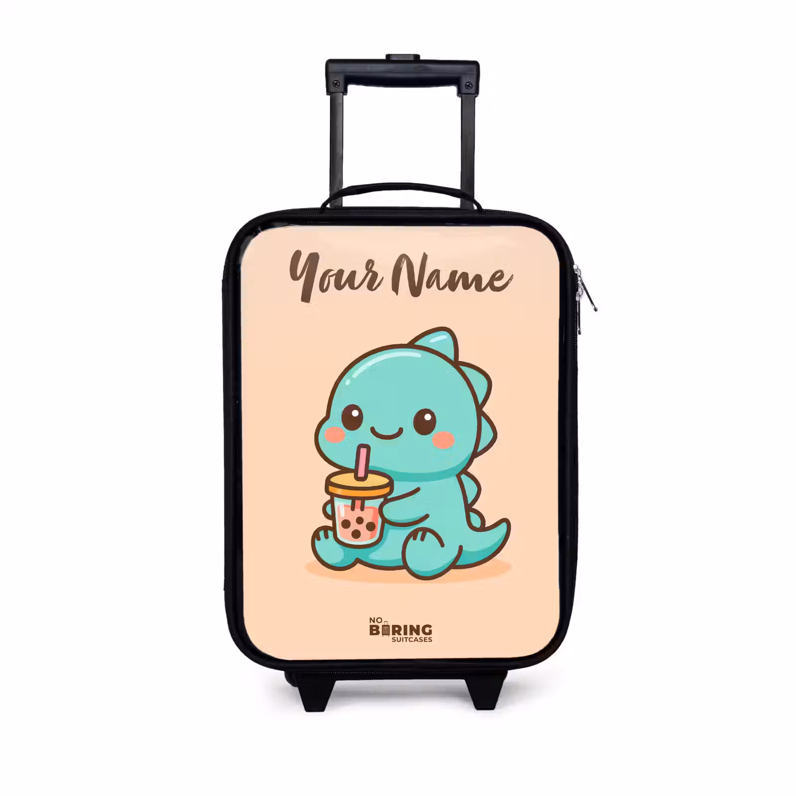 Children's suitcase with name - Kawai - Dino - Bubbletea — 1