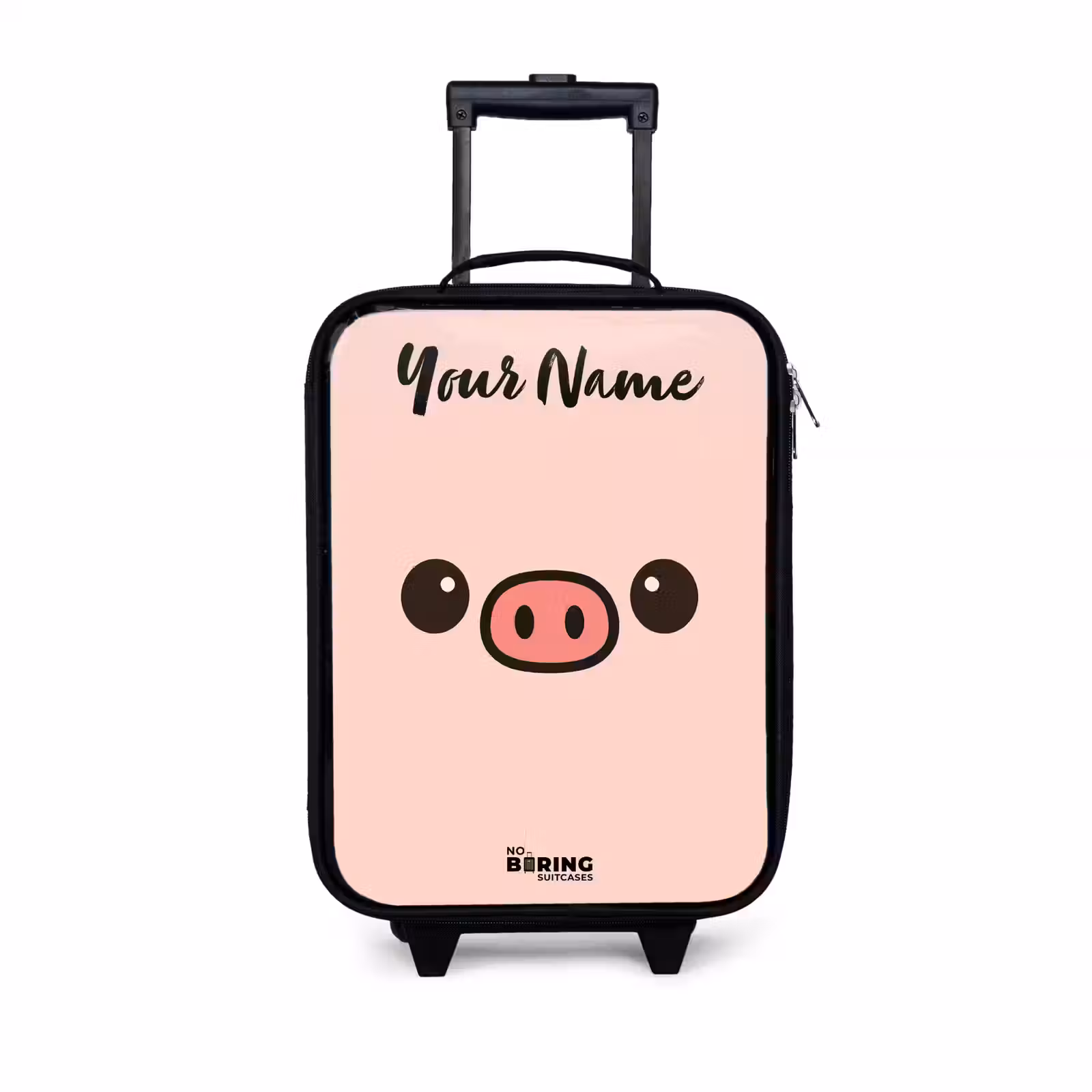 Children's suitcase with name - Kawai - Pig - Pink — 1