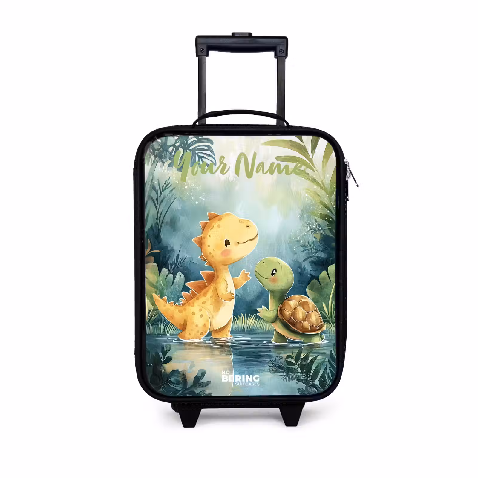 Children's suitcase with name - Dino - Turtle - Jungle — 1