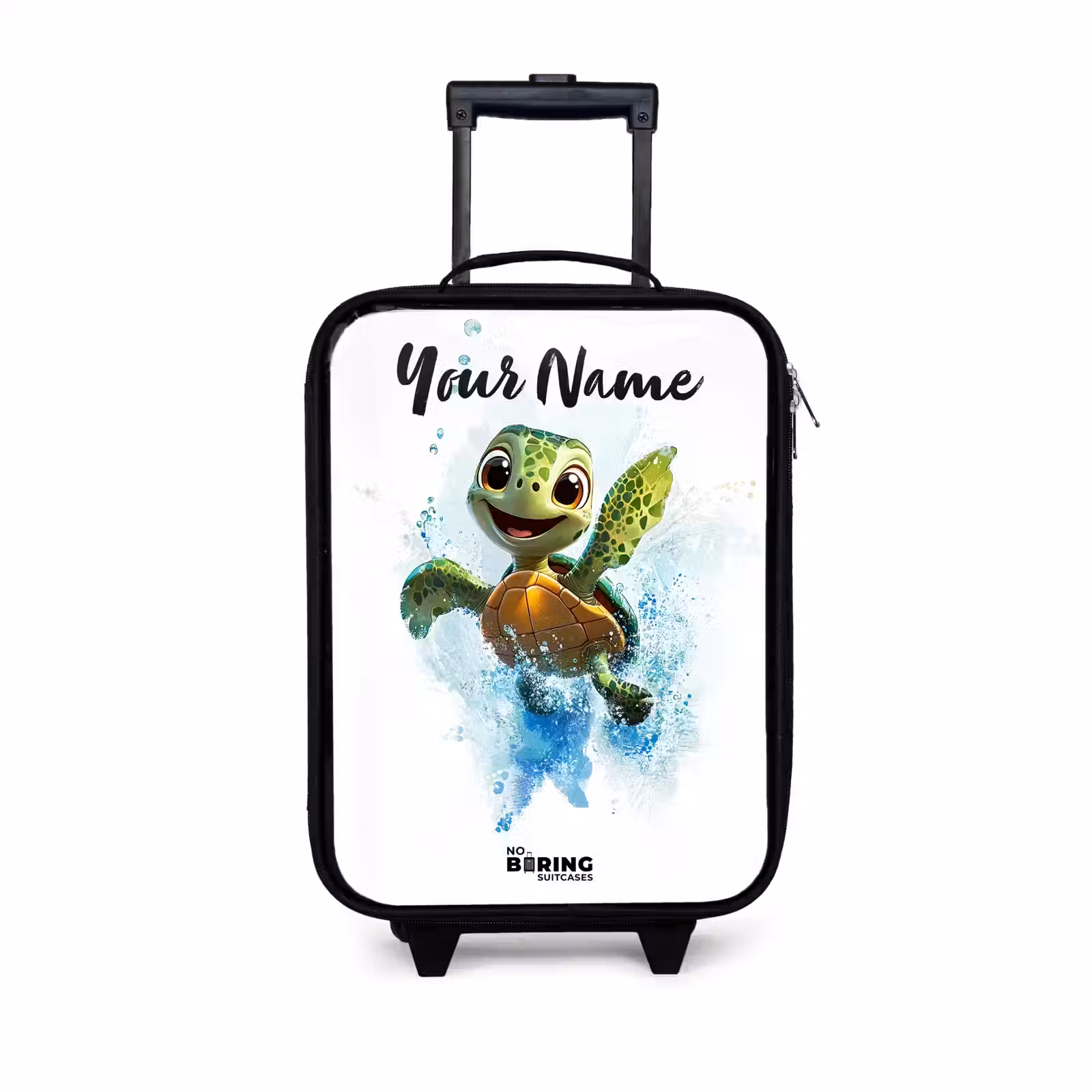 Children's suitcase with name - Turtle - Water - Green — 1