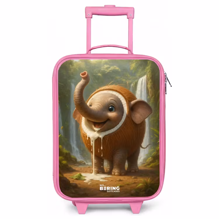 Children's suitcase - Pink - Coconote Elephante — 1