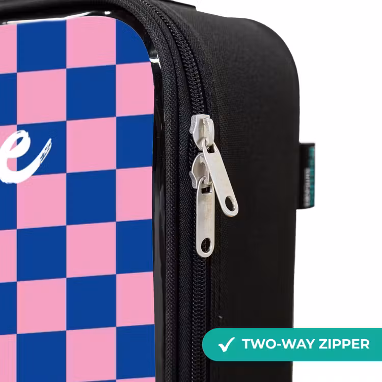 Children's suitcase with name - Cubes - Blue - Pink — 5