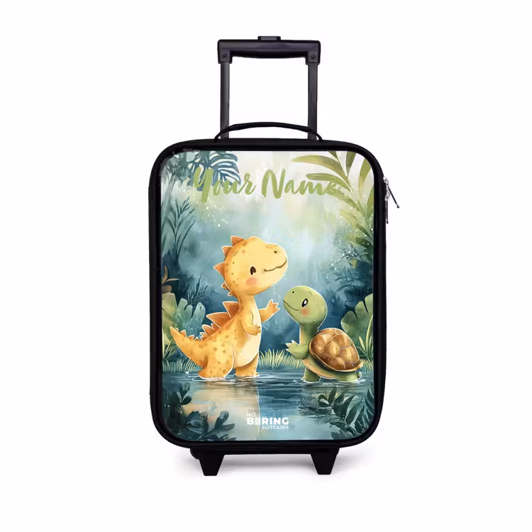 Children's suitcase with name - Dino - Turtle - Jungle — 1