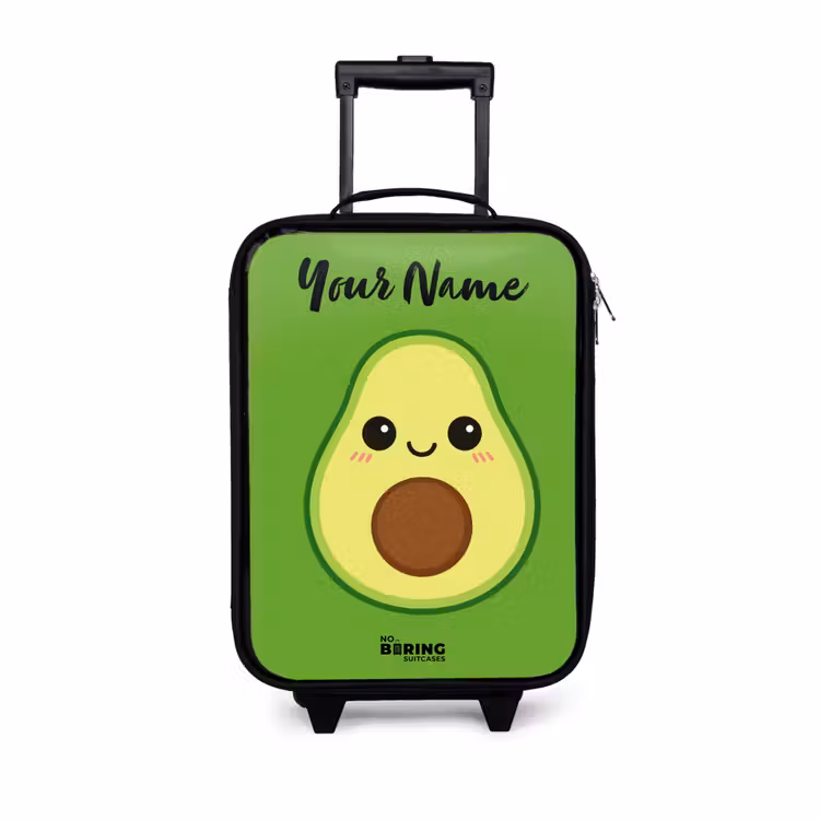 Children's suitcase with name - Kawai - Avocado - Green — 1