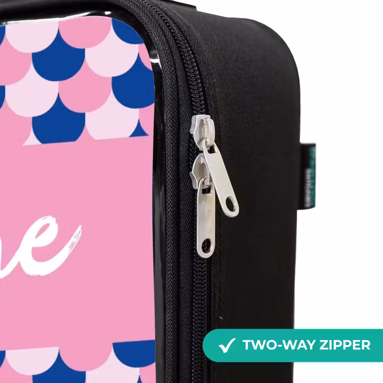 Children's suitcase with name - Scales - Pattern - Blue - Pink — 5
