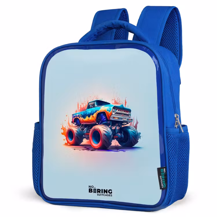 Kids backpack - Blue - Fierce Wheels — 3