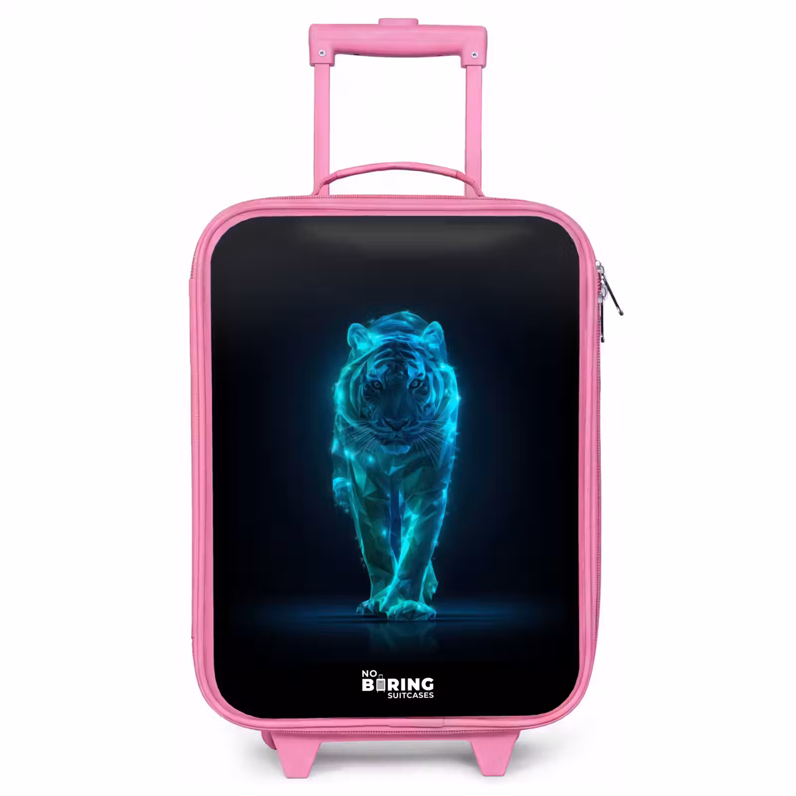 Children's suitcase - Pink - Glowing tiger in motion — 1