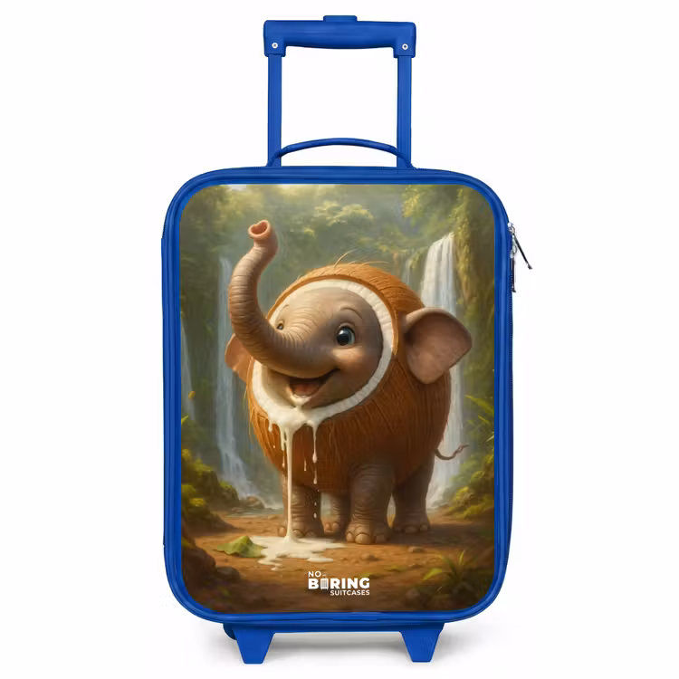 Children's suitcase - Blue - Coconote Elephante — 1