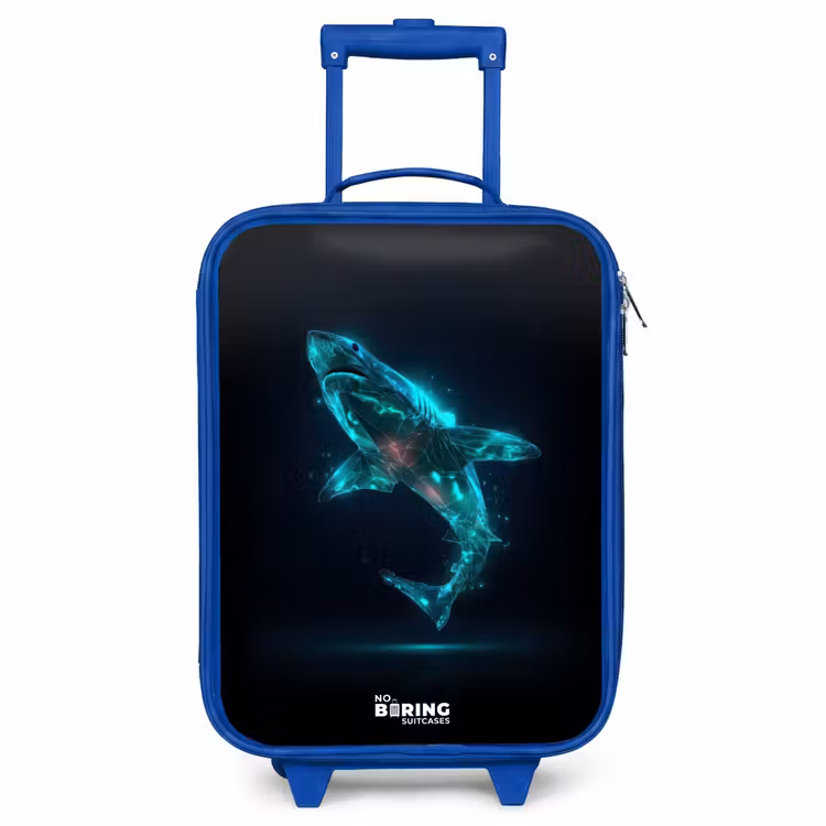 Children's suitcase - Blue - Digital shark power — 1