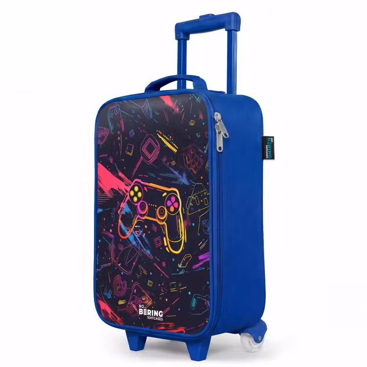 Children's suitcase - Blue - Gamer world in neon style — 5