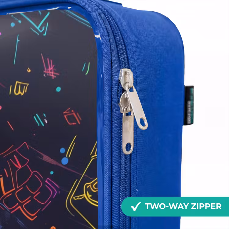 Children's suitcase - Blue - Gamer world in neon style — 6