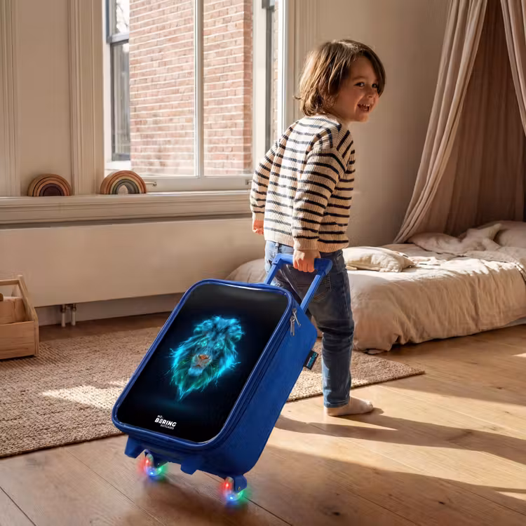 Children's suitcase - Blue - Luminous lion — 2