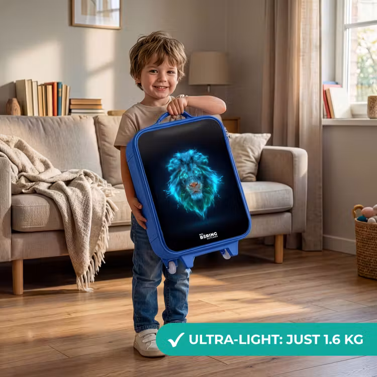 Children's suitcase - Blue - Luminous lion — 3