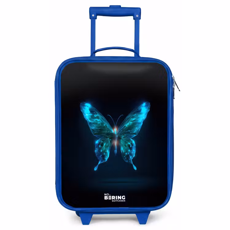 Children's suitcase - Blue - Magical digital butterfly — 1