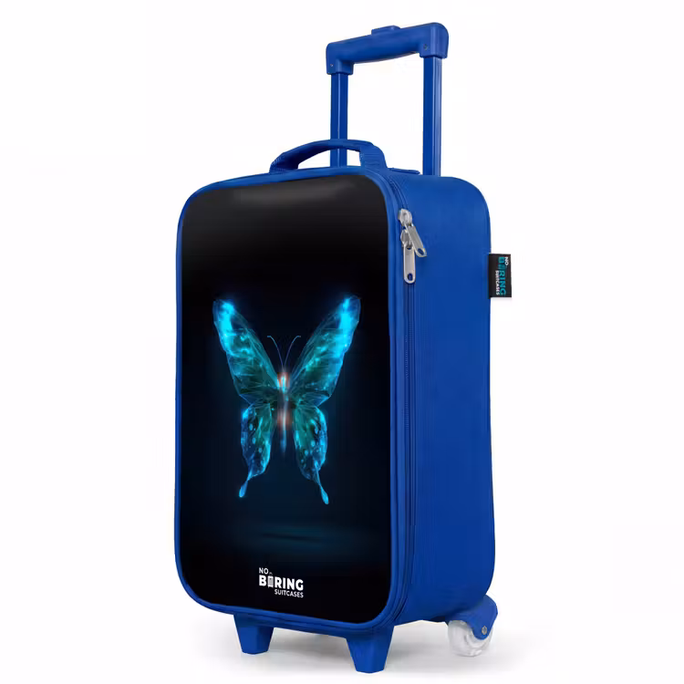 Children's suitcase - Blue - Magical digital butterfly — 5