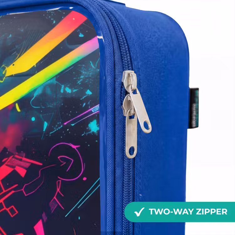 Children's suitcase - Blue - Street soccer in space colors — 6